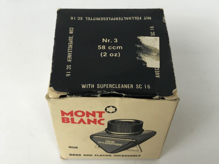 Vintage Mont Blanc Black Ink Container With Box [Photo 4]