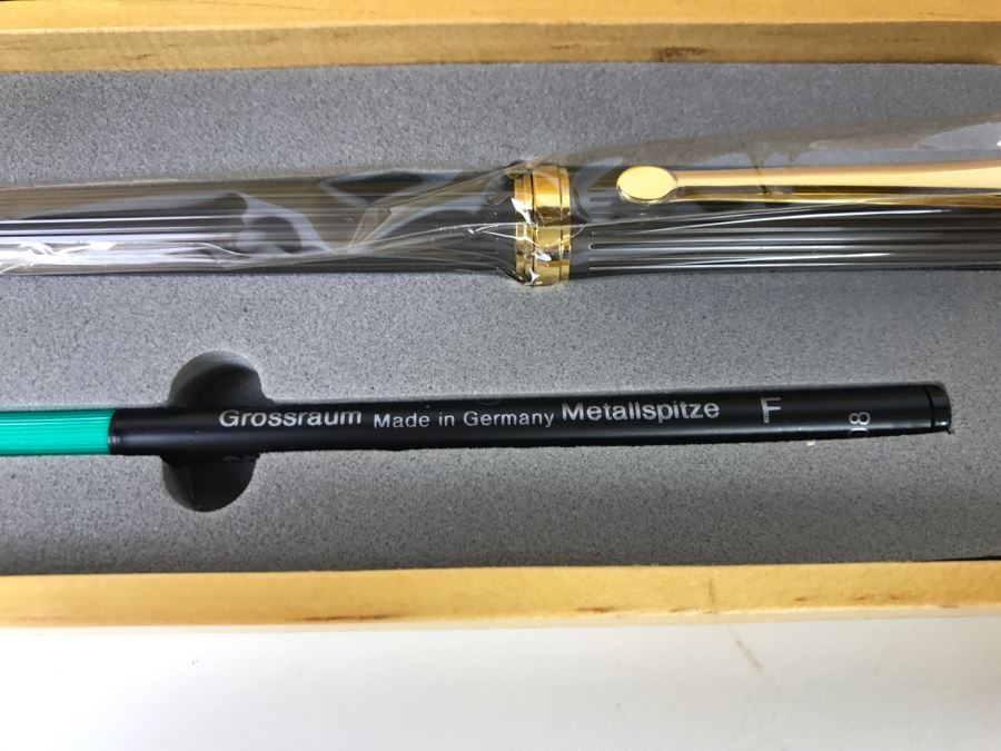 Dani Gun Metal Rollerball Pen New In Original Wood Box [Photo 7]