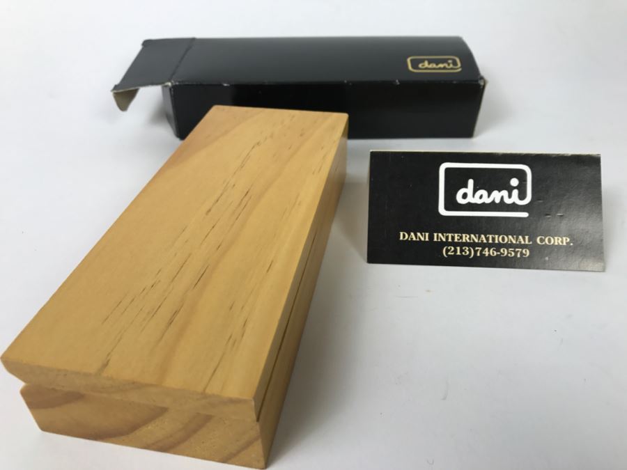 Dani Gun Metal Rollerball Pen New In Original Wood Box [Photo 11]