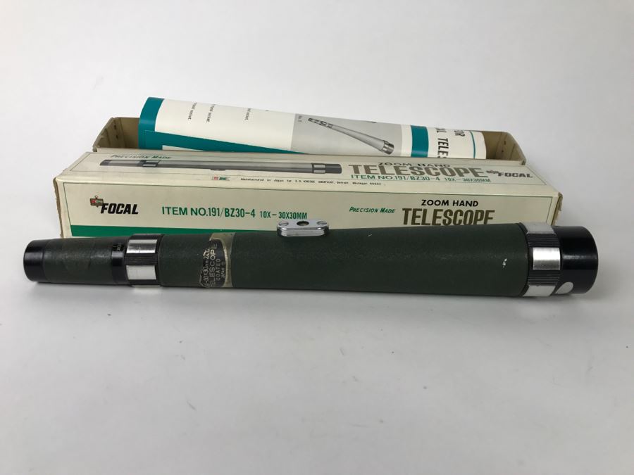 Vintage Zoom Hand Telescope 10X-30X 30mm Made In Japan With Box And Manual [Photo 7]