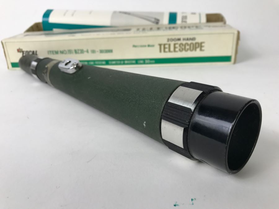 Vintage Zoom Hand Telescope 10X-30X 30mm Made In Japan With Box And Manual