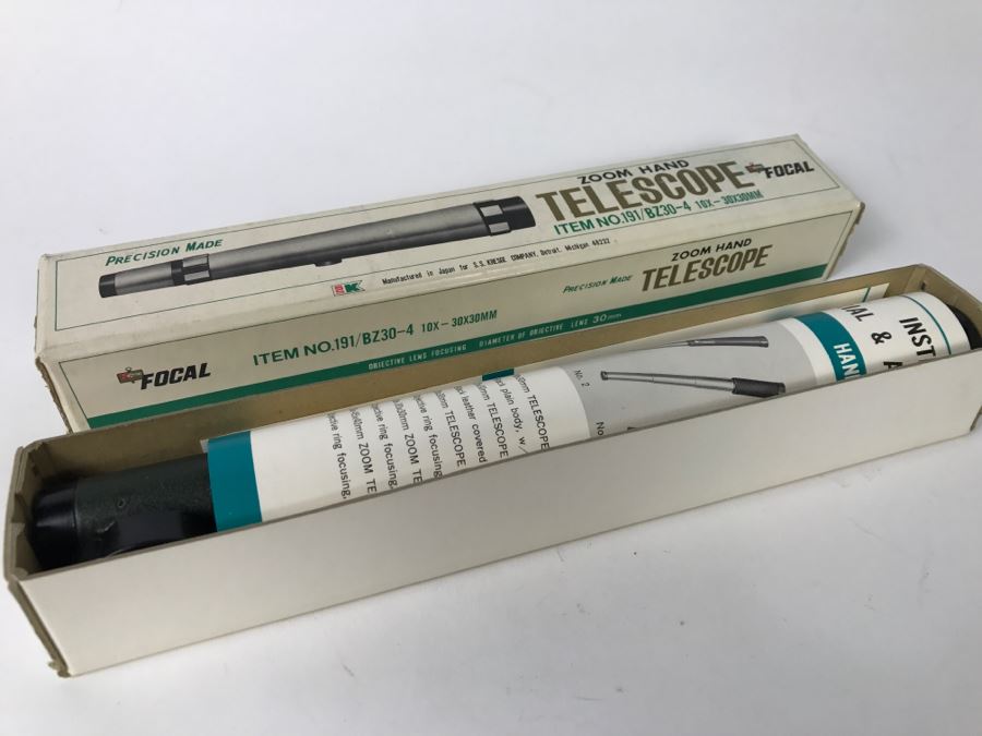 Vintage Zoom Hand Telescope 10X-30X 30mm Made In Japan With Box And Manual [Photo 6]