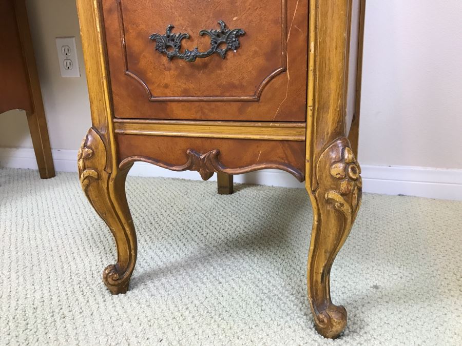 Stunning French Provincial Keyhole Desk With Vintage Chair 50'W X 19'D X 29.5'H [Photo 5]