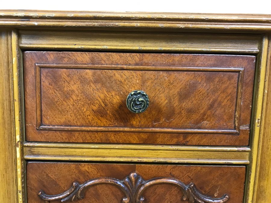 Stunning French Provincial Keyhole Desk With Vintage Chair 50'W X 19'D X 29.5'H [Photo 7]