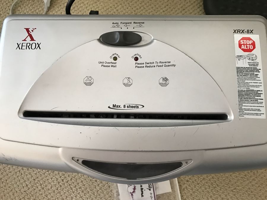 XEROX Paper Shredder Model XRX-8X [Photo 4]
