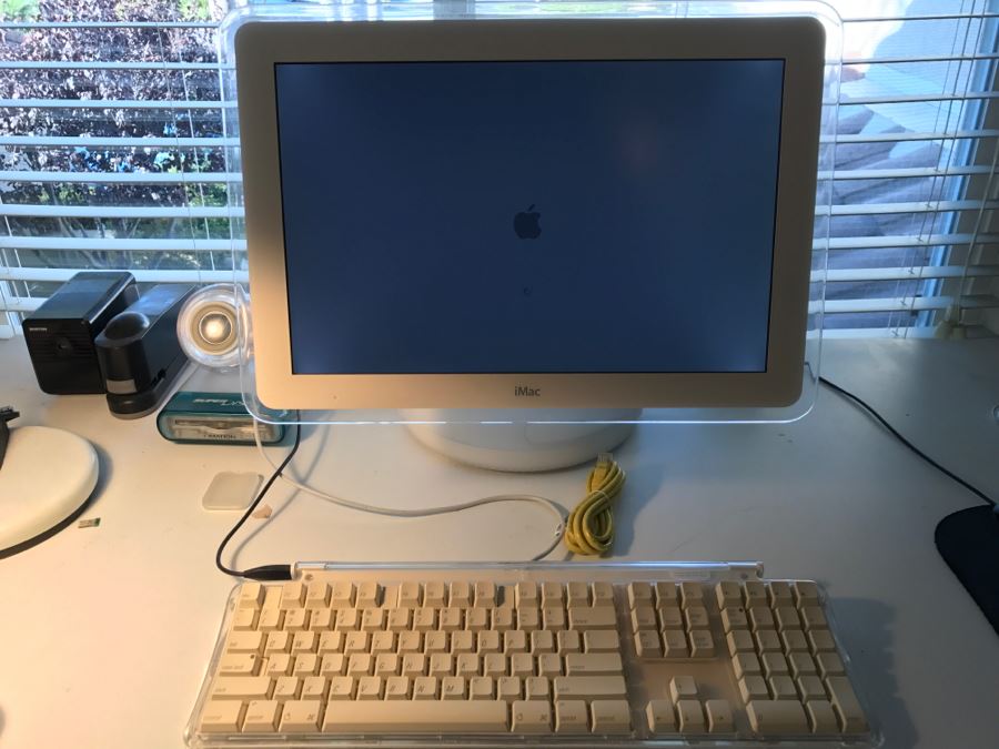 Imac G4 Mac Computer Ilamp Swivel Monitor With Keyboard