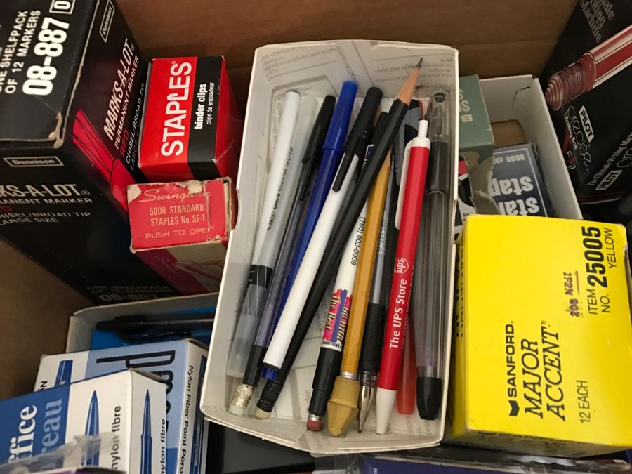 Huge Lot Of Various Office Supplies Including Pens And Pencils [Photo 8]