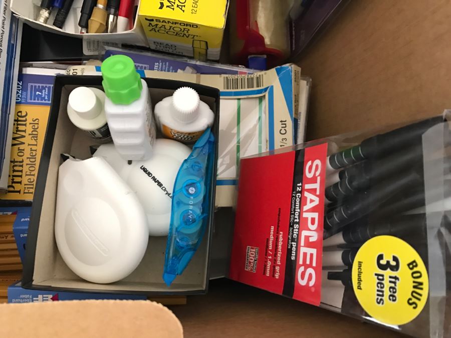 Huge Lot Of Various Office Supplies Including Pens And Pencils [Photo 3]