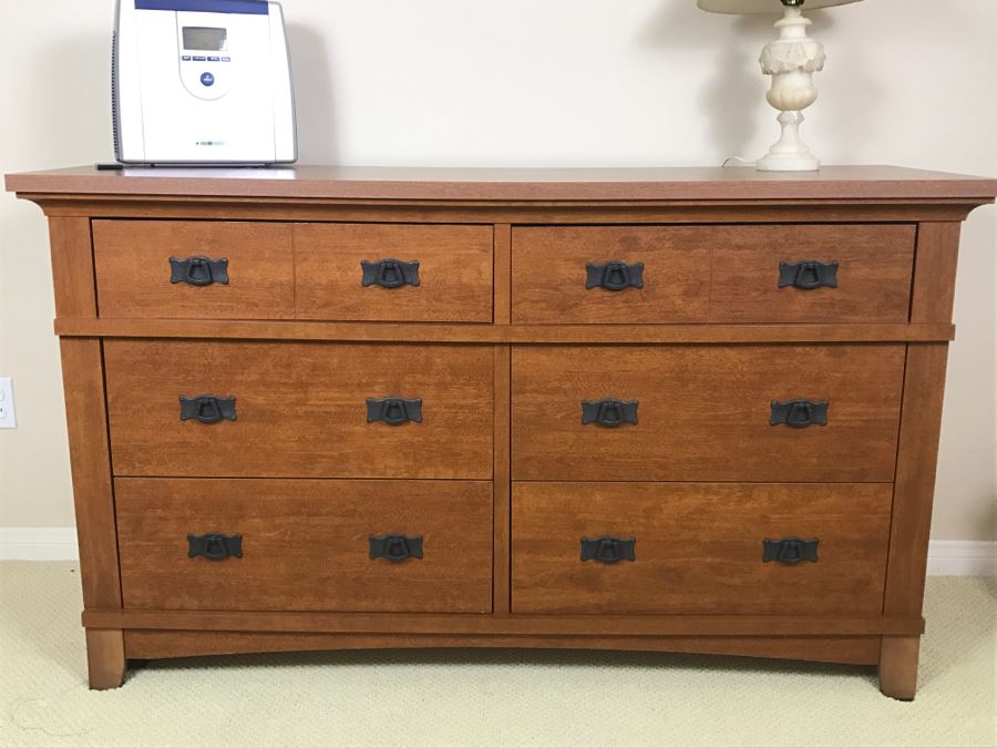 Faux Wood Mission Style Chest Of Drawers 6 Drawer Dresser By
