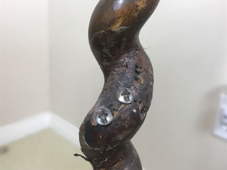 Vintage Barley Twist Chair - One Of The Back Supports Has Been Repaired [Photo 6]