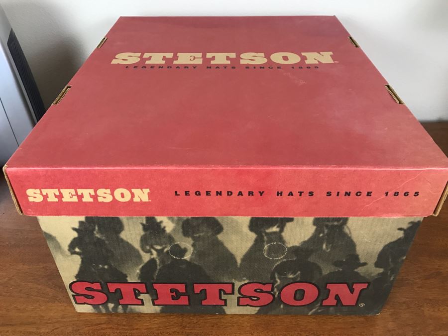 Men's Black STETSON Hat Like New With Box Medallion 4 Inch Brim 07 7 3/8 [Photo 2]
