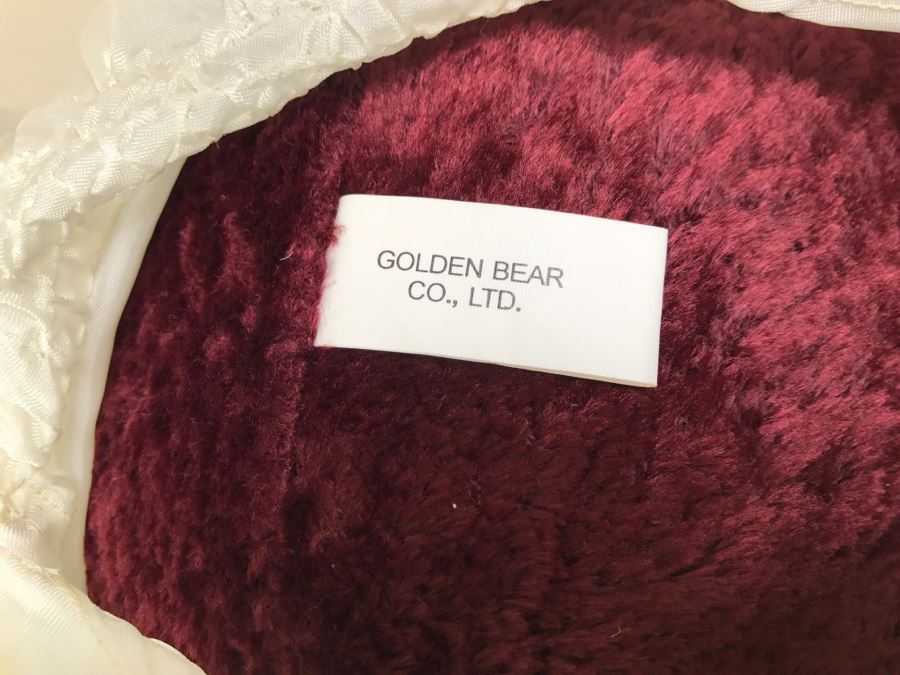 Teddy Bear By Golden Bear Co With Vintage Lace Embroidered Dress [Photo 5]