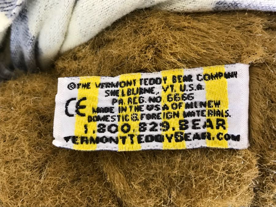 The Vermont Teddy Bear Company Jointed Teddy Bear With Decorative Sailboat [Photo 6]