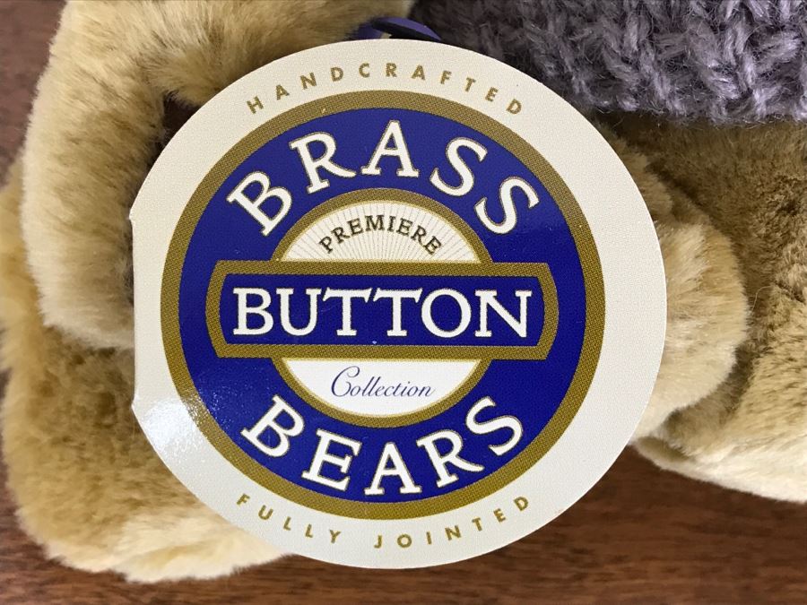 Brass Button Bears Fully Jointed Teddy Bear With Tags [Photo 4]