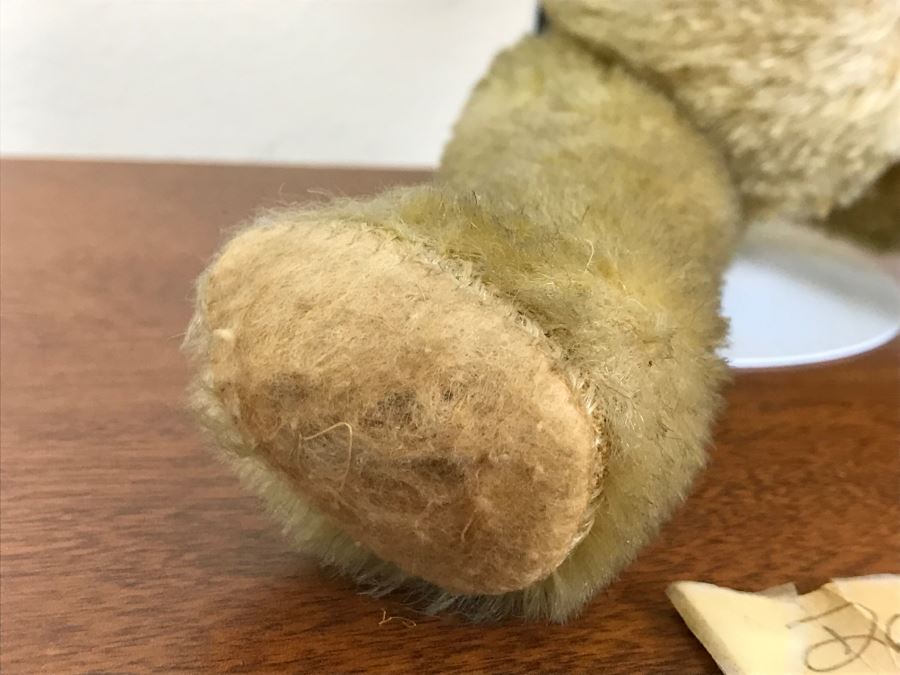 Antique 100+ Year Old Jointed Teddy Bear - See Photos For Condition Issues Like Missing One Eye [Photo 7]