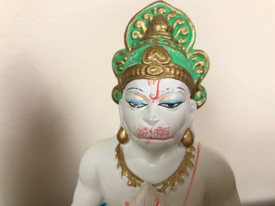 Pair Of Hand Painted India Sculptures Hand Molded And Fired In India From Ganges River Clay For Jai Bhagavan Ltd [Photo 7]