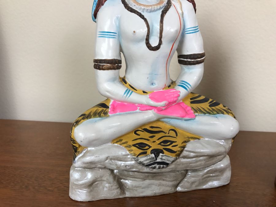 Pair Of Hand Painted India Sculptures Hand Molded And Fired In India From Ganges River Clay For Jai Bhagavan Ltd [Photo 5]