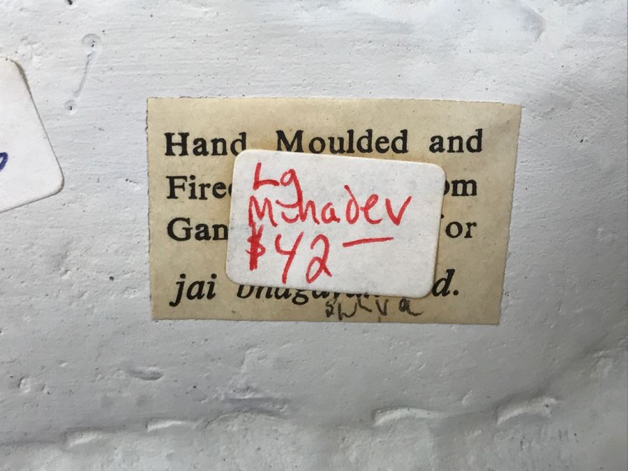 Pair Of Hand Painted India Sculptures Hand Molded And Fired In India From Ganges River Clay For Jai Bhagavan Ltd [Photo 14]