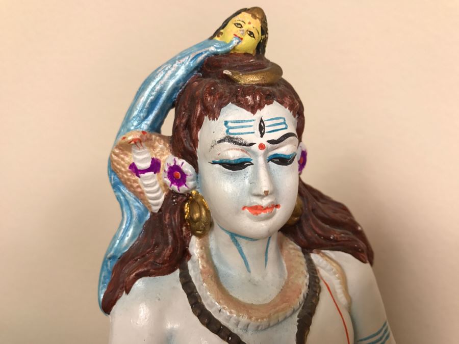 Pair Of Hand Painted India Sculptures Hand Molded And Fired In India From Ganges River Clay For Jai Bhagavan Ltd [Photo 4]