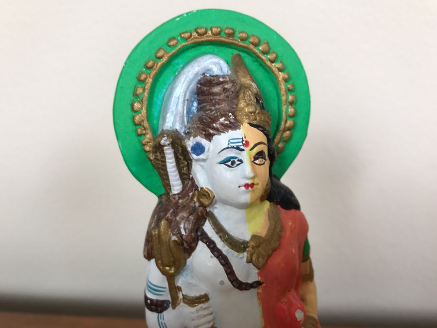 Pair Of Hand Painted India Sculptures Hand Molded And Fired In India From Ganges River Clay For Jai Bhagavan Ltd [Photo 4]