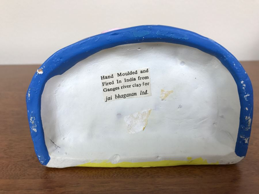 Hand Painted India Sculpture Hand Molded And Fired In India From Ganges River Clay For Jai Bhagavan Ltd [Photo 8]