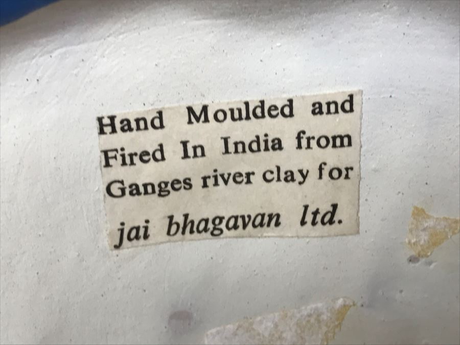 Hand Painted India Sculpture Hand Molded And Fired In India From Ganges River Clay For Jai Bhagavan Ltd [Photo 9]