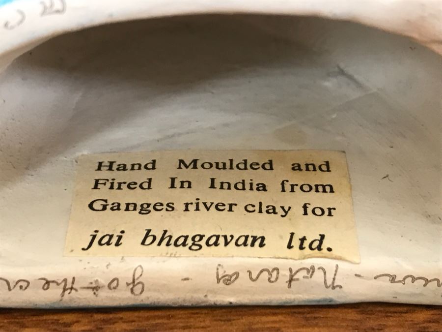 Hand Painted India Sculpture Hand Molded And Fired In India From Ganges River Clay For Jai Bhagavan Ltd [Photo 6]