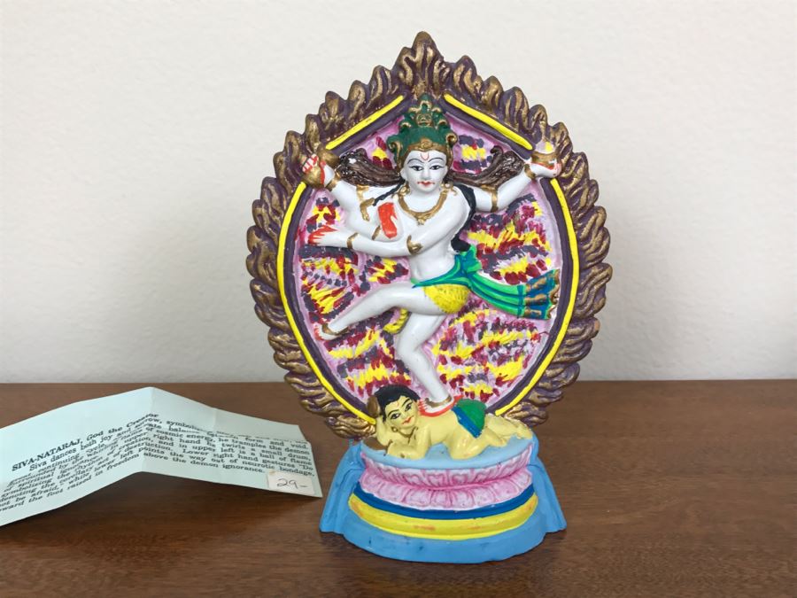 Hand Painted India Sculpture Hand Molded And Fired In India From Ganges River Clay For Jai Bhagavan Ltd [Photo 2]
