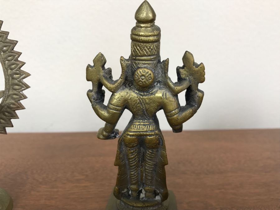 Pair Of Brass Items Brass Sculpture From India [Photo 8]