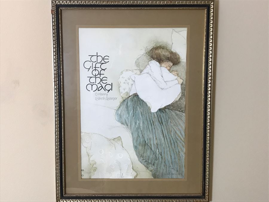Framed Poster Print Of The Gift Of The Magi O Henry Lisbeth Zwerger [Photo 1]