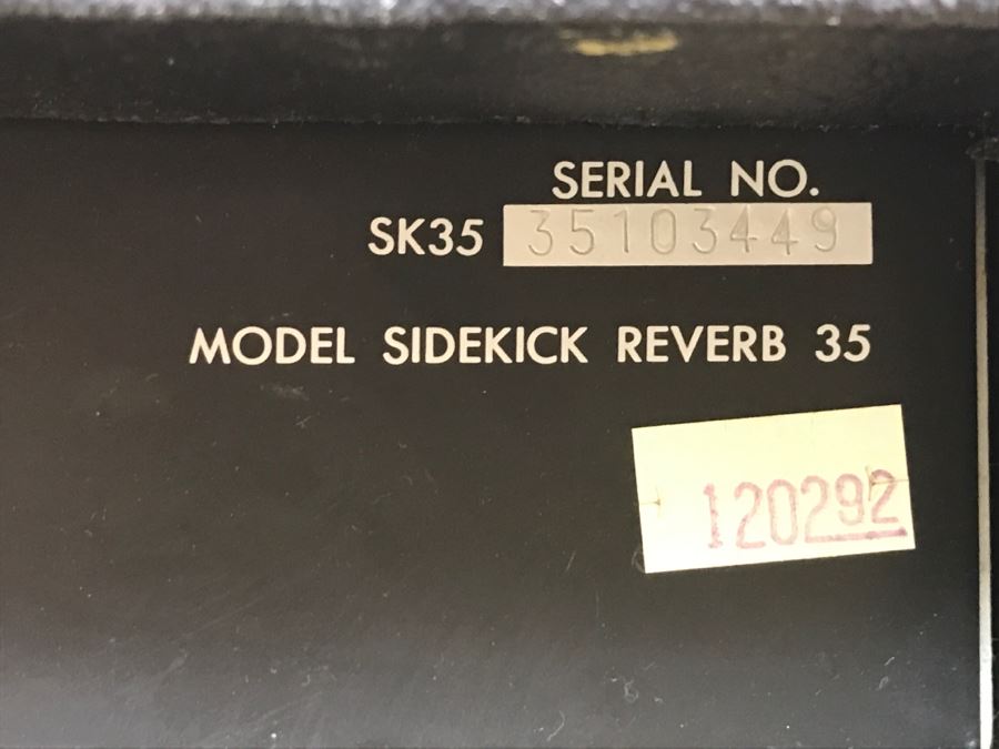 Vintage Fender Sidekick Reverb 35 Guitar Amplifier With 3 Picks, Kick Pedal And Amp Cord [Photo 19]