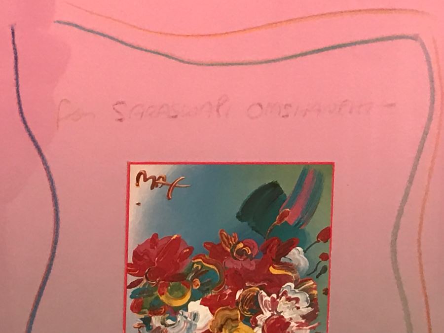 Framed Peter Max Still Life Print HAND SIGNED AND PERSONALIZED WITH FRAME BY PETER MAX 11' X 14' [Photo 4]