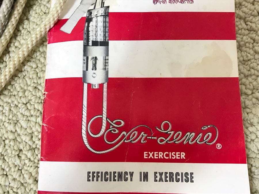 Vintage 1968 Excercise Equipment 'Exer-Genie' Exerciser By Nevin Physical Fitness With Manual And Original Box - Used To Train Astronauts And Professional Athletes [Photo 6]