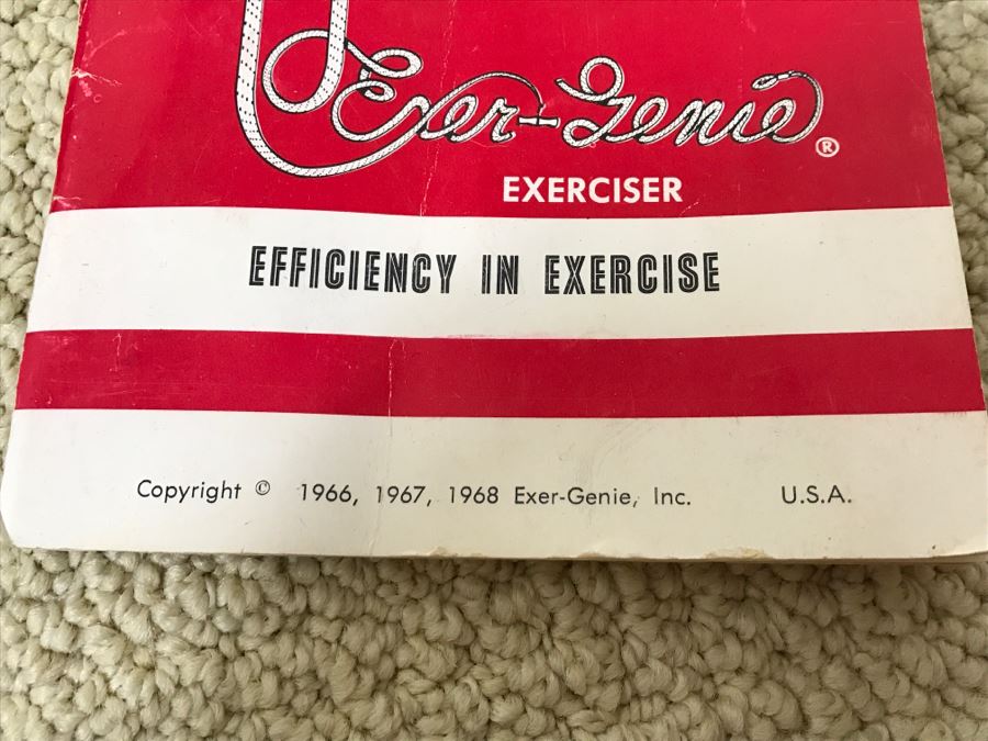 Vintage 1968 Excercise Equipment 'Exer-Genie' Exerciser By Nevin Physical Fitness With Manual And Original Box - Used To Train Astronauts And Professional Athletes [Photo 7]