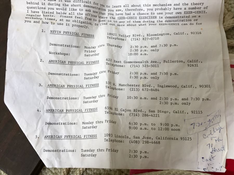 Vintage 1968 Excercise Equipment 'Exer-Genie' Exerciser By Nevin Physical Fitness With Manual And Original Box - Used To Train Astronauts And Professional Athletes [Photo 15]