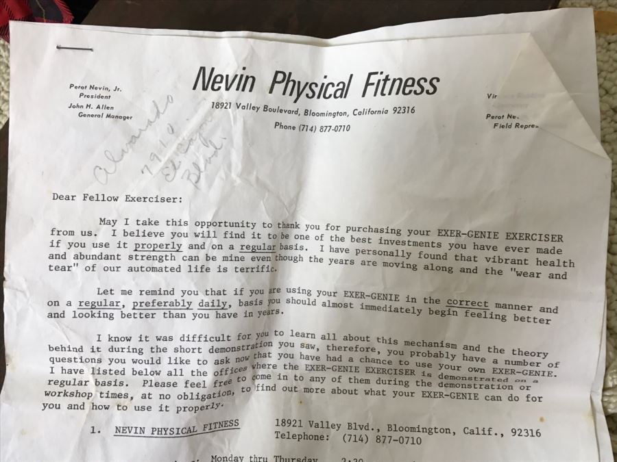 Vintage 1968 Excercise Equipment 'Exer-Genie' Exerciser By Nevin Physical Fitness With Manual And Original Box - Used To Train Astronauts And Professional Athletes [Photo 14]