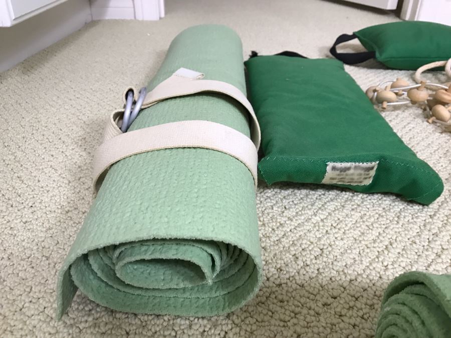 Excercise Lot Includes Several Jump Ropes, (3) Yoga Mats And Various Weights [Photo 8]