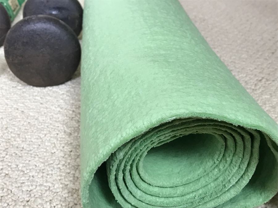 Excercise Lot Includes Several Jump Ropes, (3) Yoga Mats And Various Weights [Photo 7]