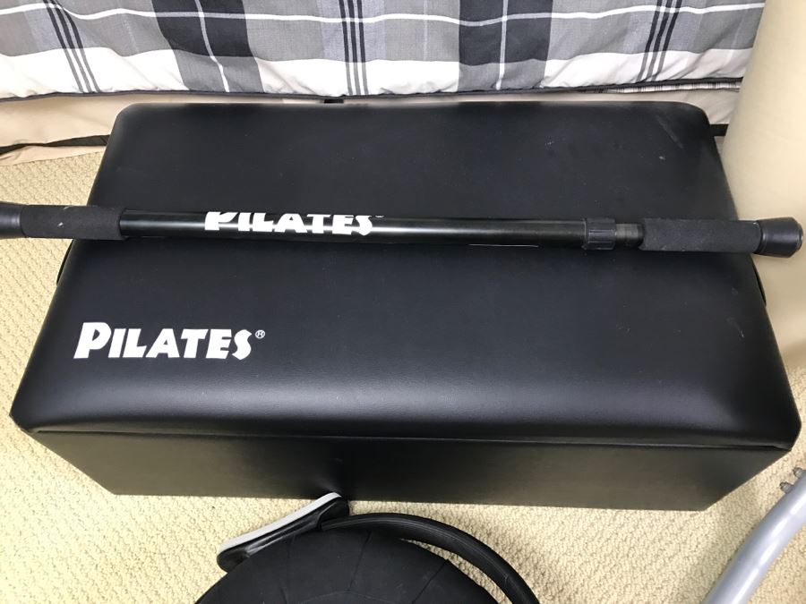 Excercise Lot Includes PILATES Box, PILATES Bar, PILATES Magic Circle, Brown Pillow And Living Yoga Exercise Equipment [Photo 2]