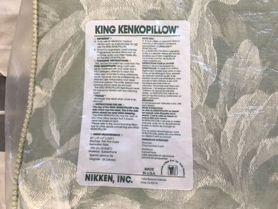 White Queen Size Wooden Headboard And Footboard With Matress And Boxspring Plus Bedding And New King Kenko Pillow By Nikken [Photo 11]