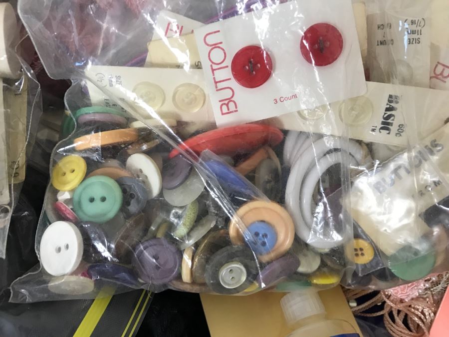 Elfa Vertical Stacking Wire Basket Storage Containers FILLED With Various Items Including Crafting Items And Sewing Supplies - See All Photos [Photo 14]