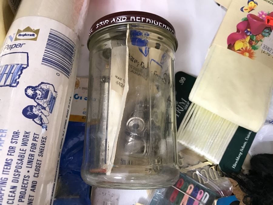 Elfa Vertical Stacking Wire Basket Storage Containers FILLED With Various Items Including Crafting Items And Sewing Supplies - See All Photos [Photo 26]