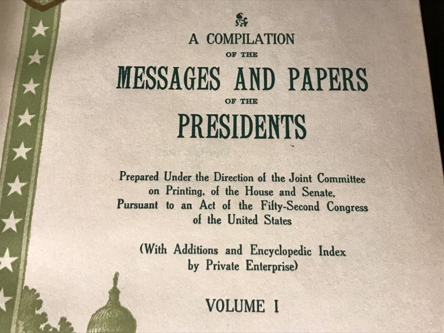 Antique books 18 volumes compilation of the messages and papers of