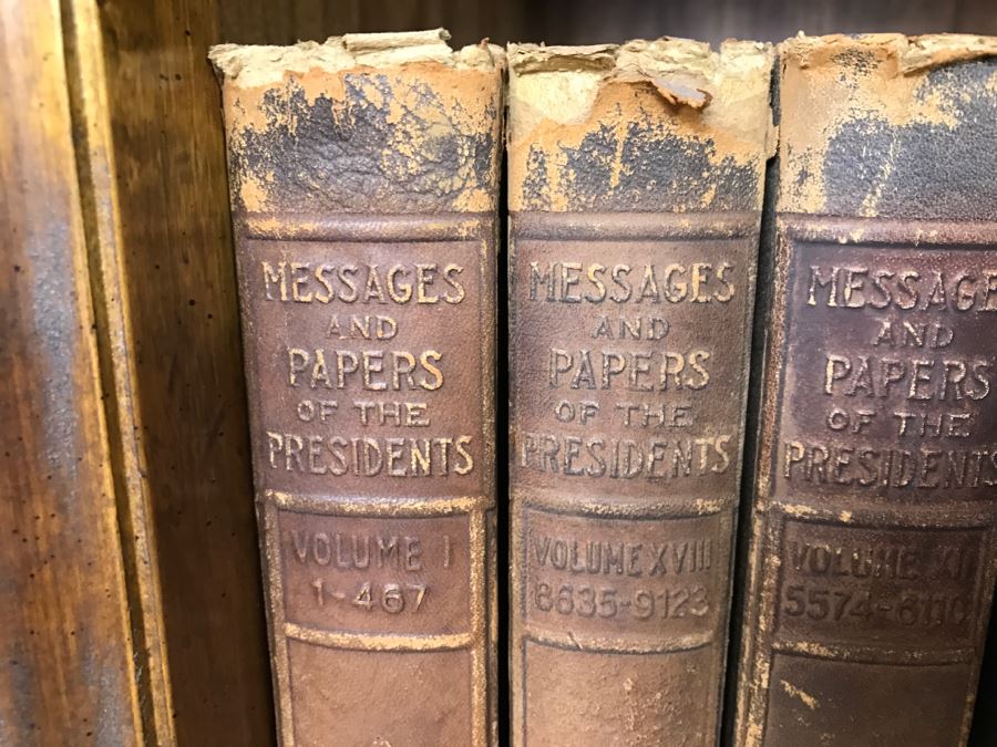 Antique Books 18 Volumes - Compilation Of The Messages And Papers Of The Presidents Leatherbound Hardcover Books 1897 [Photo 20]