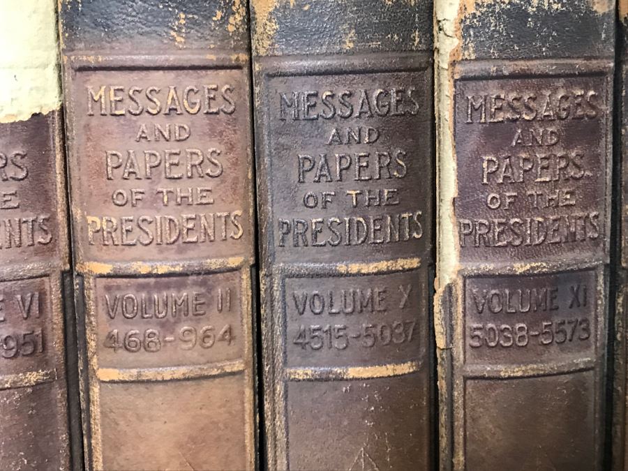Antique Books 18 Volumes - Compilation Of The Messages And Papers Of The Presidents Leatherbound Hardcover Books 1897 [Photo 29]