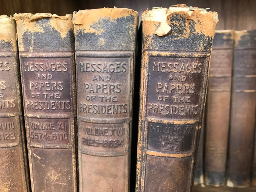Antique Books 18 Volumes - Compilation Of The Messages And Papers Of The Presidents Leatherbound Hardcover Books 1897 [Photo 22]
