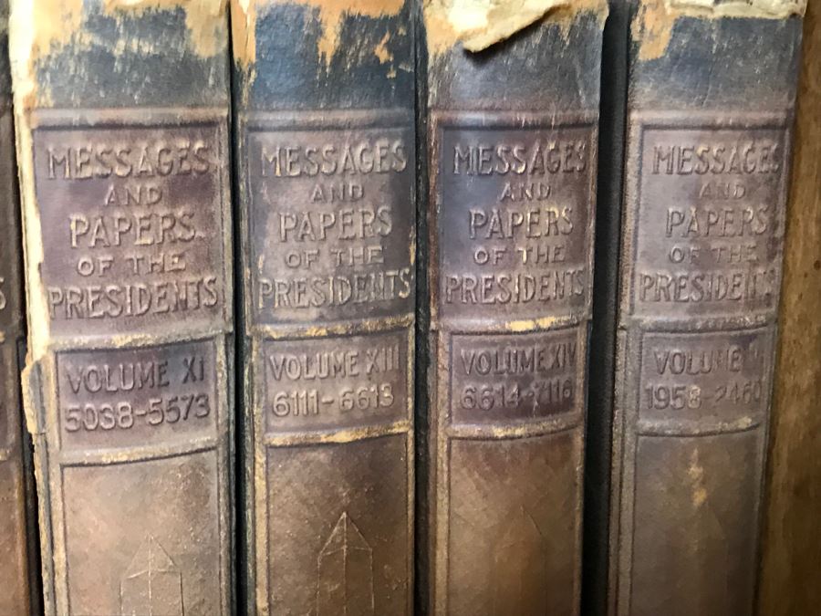Antique Books 18 Volumes - Compilation Of The Messages And Papers Of The Presidents Leatherbound Hardcover Books 1897 [Photo 30]