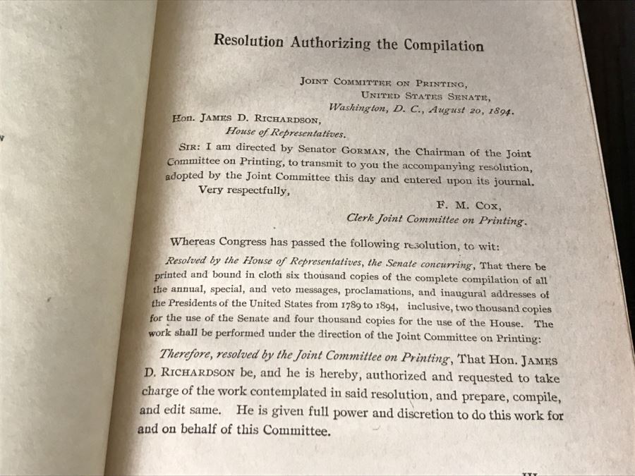 Antique Books 18 Volumes - Compilation Of The Messages And Papers Of The Presidents Leatherbound Hardcover Books 1897 [Photo 14]
