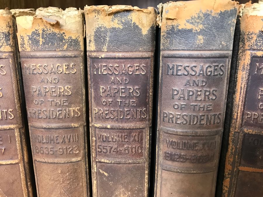 Antique books 18 volumes compilation of the messages and papers of
