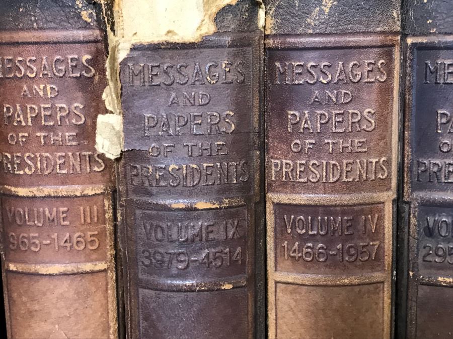 Antique Books 18 Volumes - Compilation Of The Messages And Papers Of The Presidents Leatherbound Hardcover Books 1897 [Photo 27]